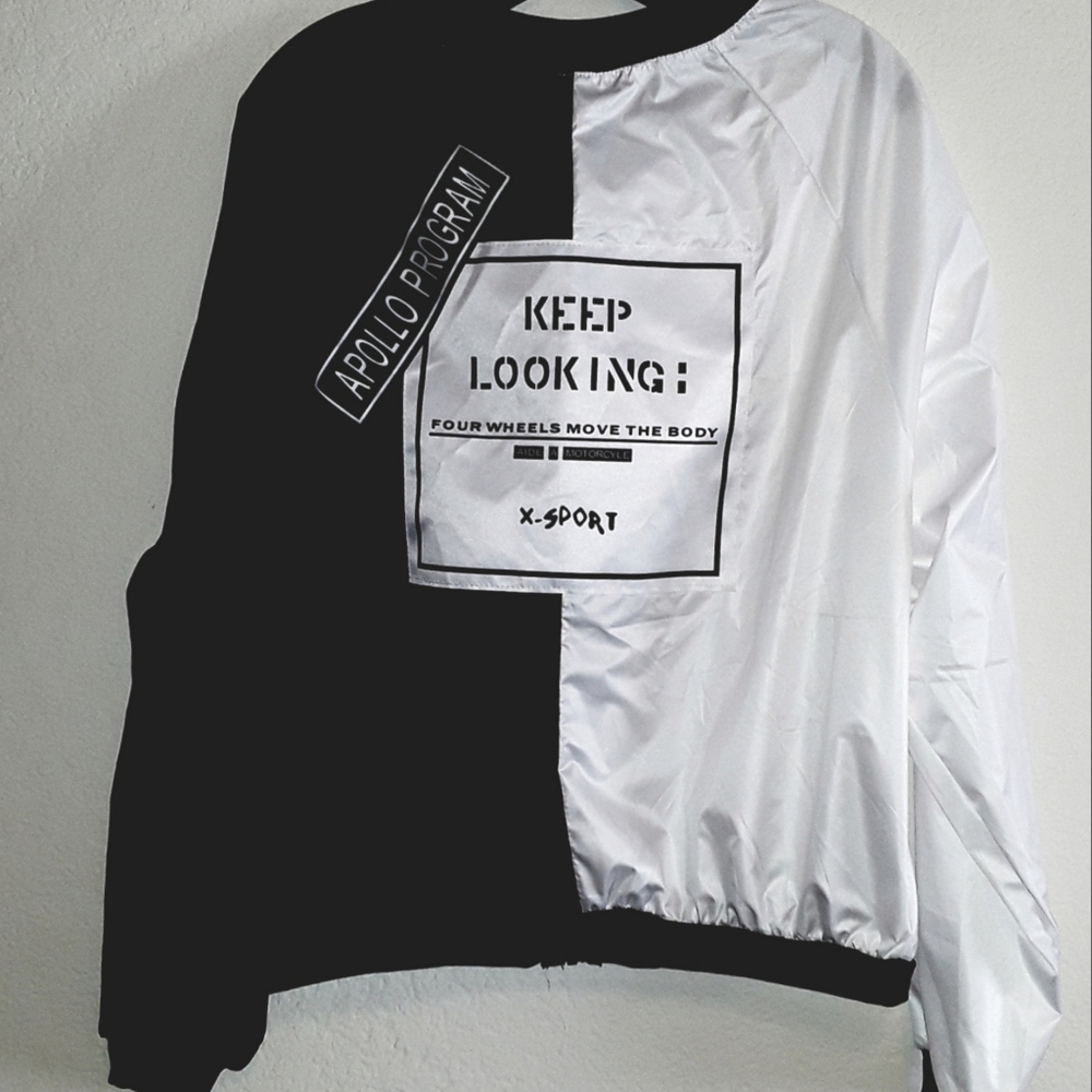 Zaful Two Toned Spliced Windbreaker
